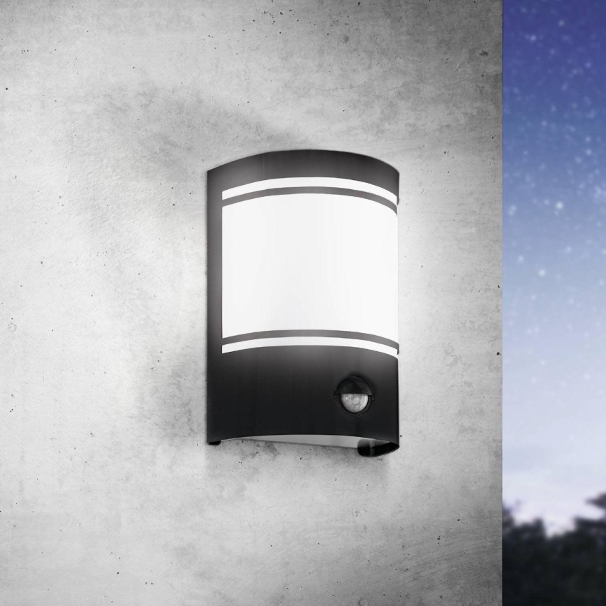 Eglo - Iluminação de parede exterior com sensor 1xE27/40W/230V IP44