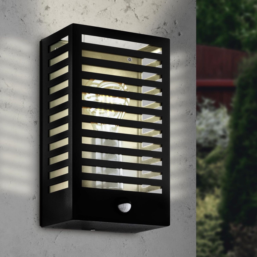 Eglo - Iluminação de parede exterior com sensor 1xE27/60W/230V IP44