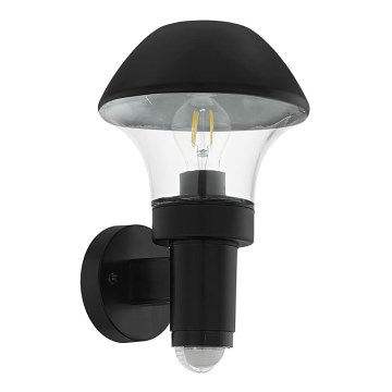 Eglo - Iluminação de parede exterior com sensor 1xE27/60W/230V IP44