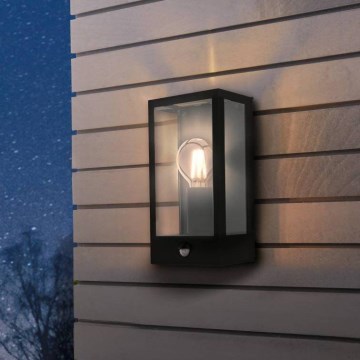 Eglo - Iluminação de parede exterior com sensor 1xE27/60W/230V IP44