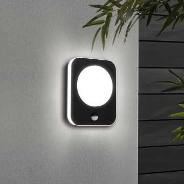 Eglo - Iluminação de parede exterior LED com sensor LED/9W/230V IP44