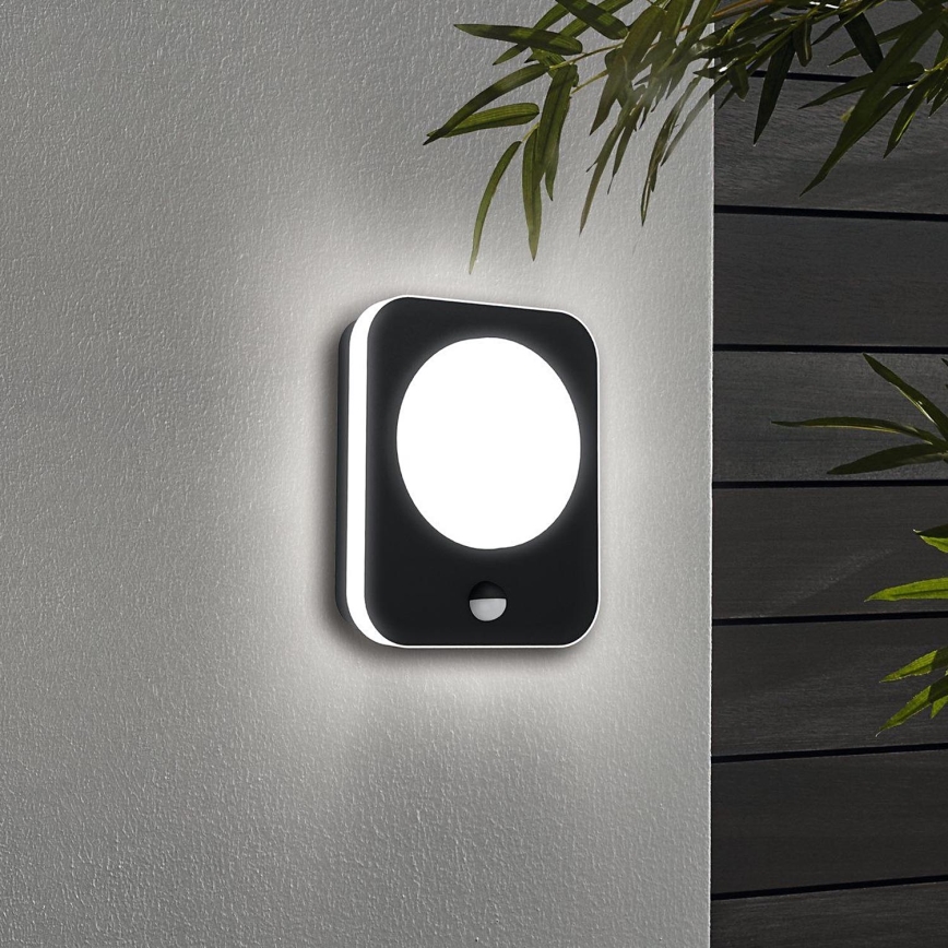 Eglo - Iluminação de parede exterior LED com sensor LED/9W/230V IP44