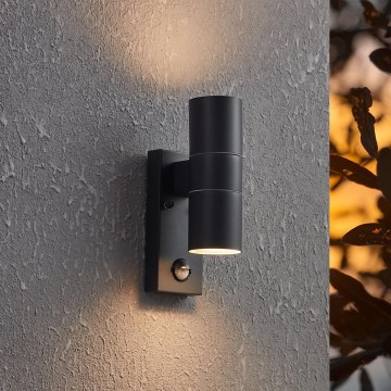 Eglo - Iluminação de parede LED exterior com sensor 2xGU10/3W/230V IP44