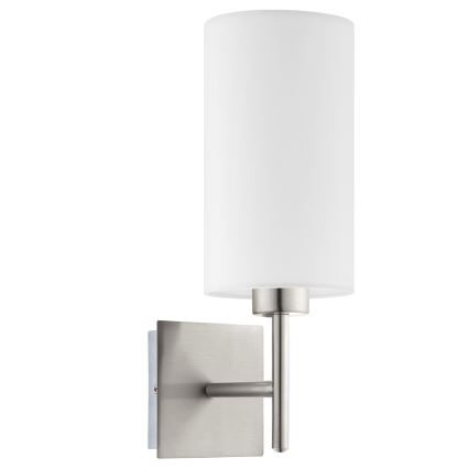 Eglo - Iluminação de parede LED TUNJA 1xE27/60W/230V cromado mate/branco
