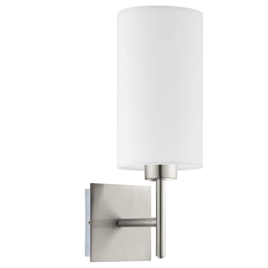 Eglo - Iluminação de parede LED TUNJA 1xE27/60W/230V cromado mate/branco