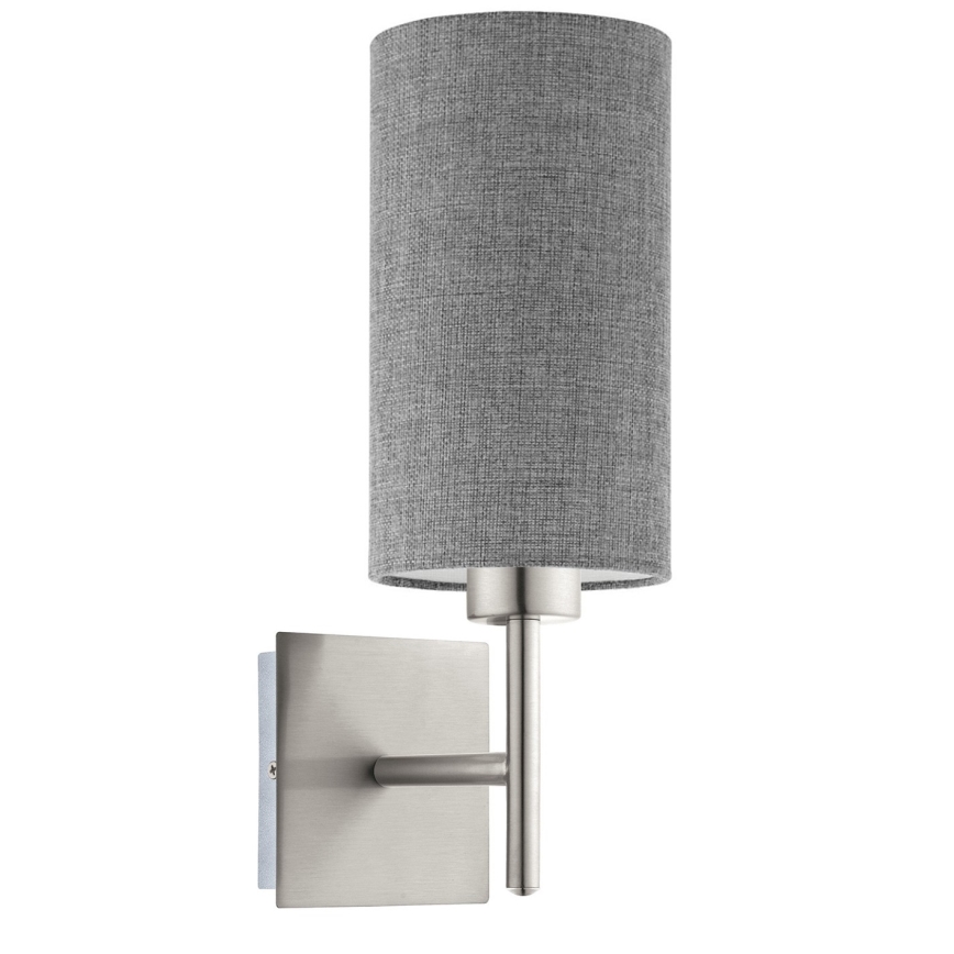 Eglo - Iluminação de parede LED TUNJA 1xE27/60W/230V cromado mate/cinzento
