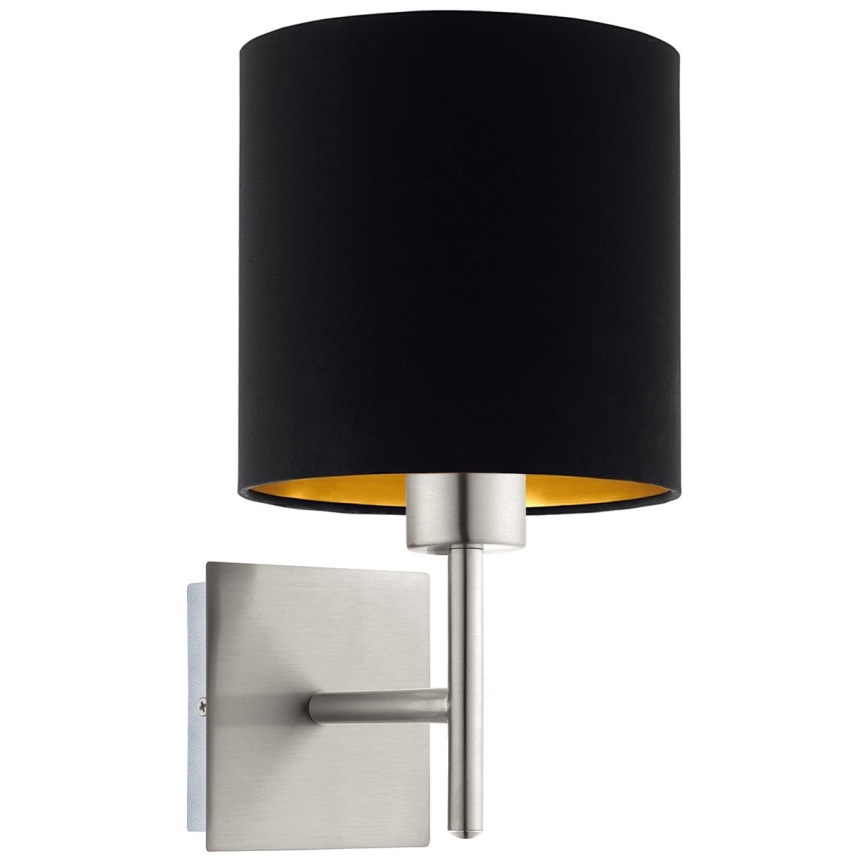 Eglo - Iluminação de parede LED TUNJA 1xE27/60W/230V cromado mate/preto