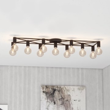 Eglo - Iluminação de teto 11xE27/40W/230V preto