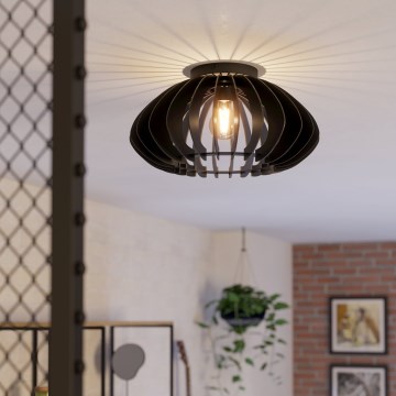 Eglo - Iluminação de teto 1xE27/40W/230V diâmetro 45 cm preto