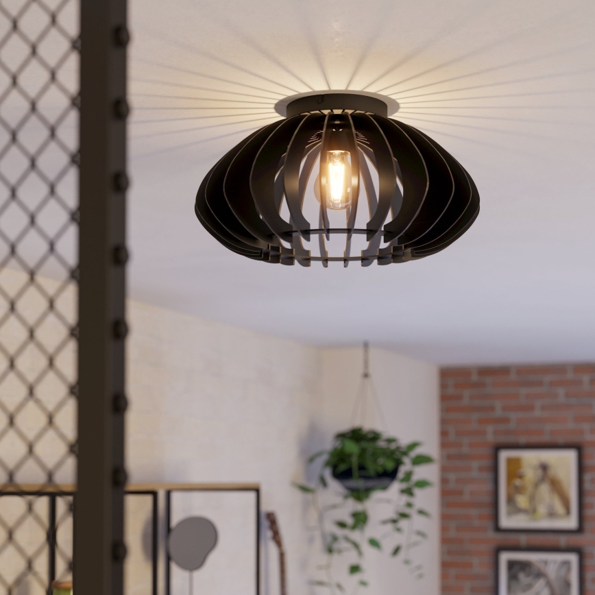 Eglo - Iluminação de teto 1xE27/40W/230V diâmetro 45 cm preto