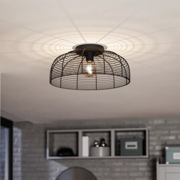 Eglo - Iluminação de teto 1xE27/40W/230V preto