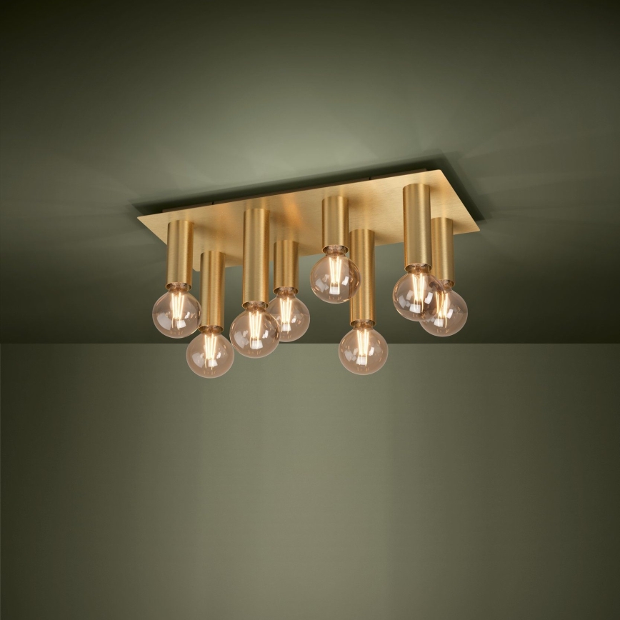 Eglo - Iluminação de teto 8xE27/40W/230V dourado