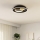 Eglo - Iluminação de teto LED 1xLED/14W/230V + 1xLED/8,5W diâmetro 38 cm preto/dourado