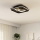 Eglo - Iluminação de teto LED 1xLED/16,2W/230V + 1xLED/9,2W 38x38 cm preto/dourado