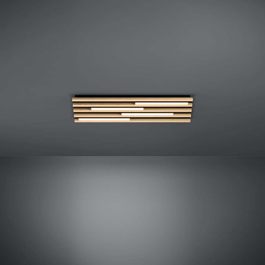 Eglo - Iluminação de teto LED com regulação 4xLED/9W/230V 3000K 22x78 cm castanho