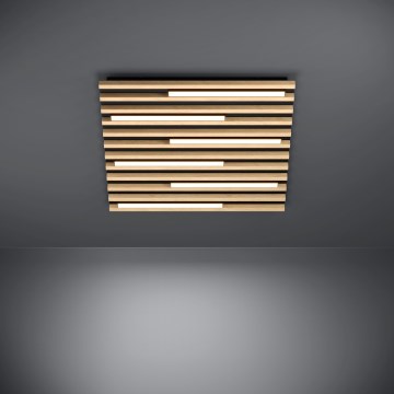 Eglo - Iluminação de teto LED com regulação 6xLED/8,5W/230V 3000K 57,5x57,5 cm castanho
