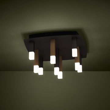 Eglo - Iluminação de teto LED com regulação 9xLED/3,1W/230V 3000K antracite/dourado