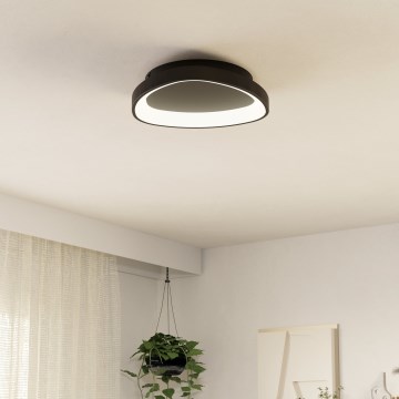 Eglo - Iluminação de teto LED com regulação LED/12W/230V 2700-6500K preto + comando