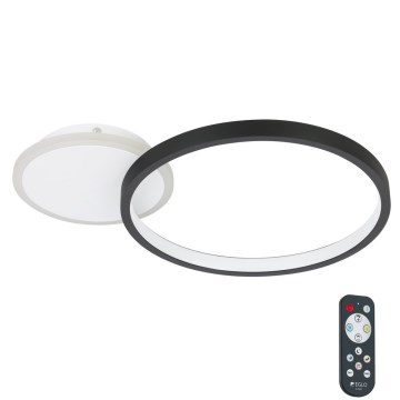 Eglo - Iluminação de teto LED com regulação LED/15W/230V preto + controlo remoto