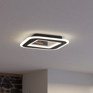 Eglo - Iluminação de teto LED com regulação LED/20W/230V 2700-6500K preto + comando