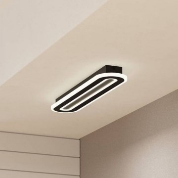 Eglo - Iluminação de teto LED com regulação LED/20W/230V 2700-6500K preto + comando