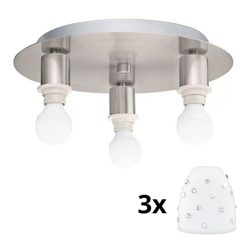 Eglo - Iluminação de teto LED MY CHOICE 3xE14/4W/230V cromado mate/branco