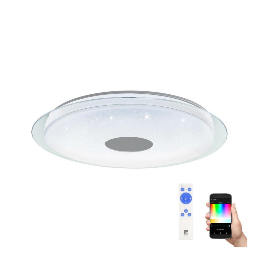 Eglo - Iluminação de teto LED RGB com regulação LANCIANO-C LED/53W/230V + CR