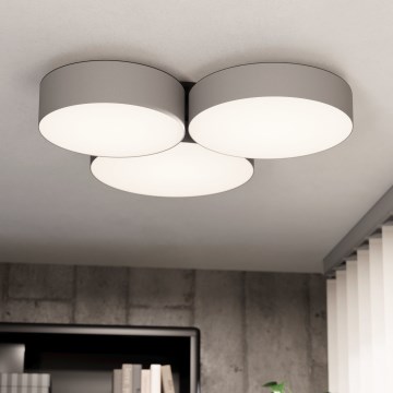 Eglo - Iluminação de teto LED RGBW com regulação 3xLED/7,5W/230V 2700-6500K cinzento