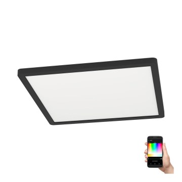 Eglo - Iluminação de teto LED RGBW com regulação LED/14,6W/230V preta ZigBee