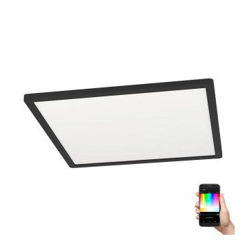 Eglo - Iluminação de teto LED RGBW com regulação LED/16,5W/230V preta ZigBee