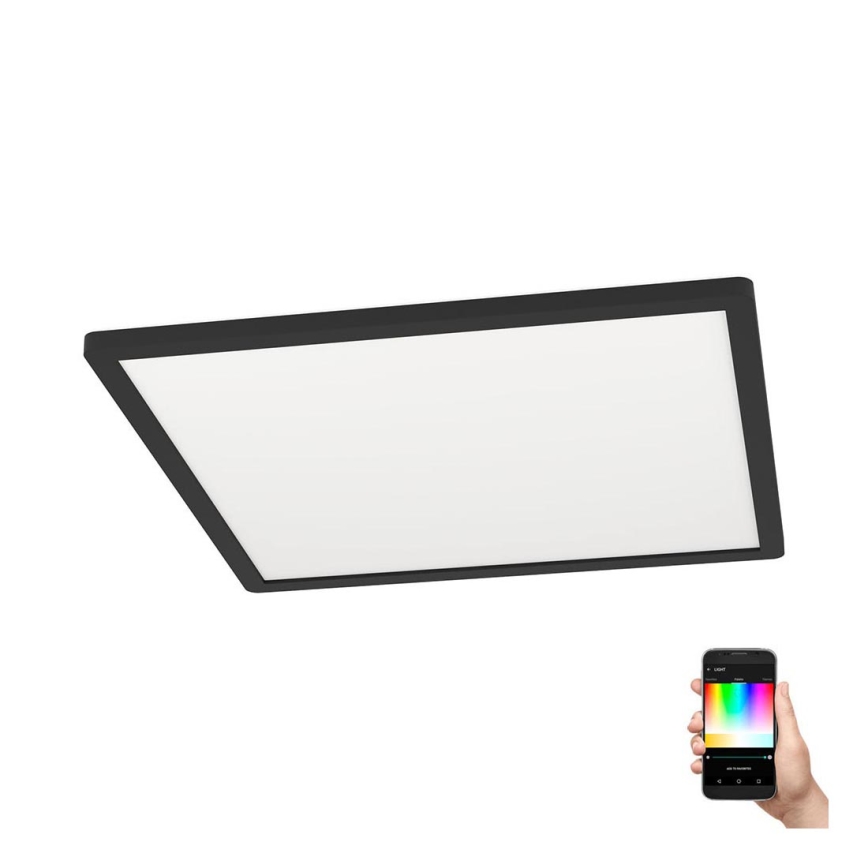 Eglo - Iluminação de teto LED RGBW com regulação LED/16,5W/230V preta ZigBee