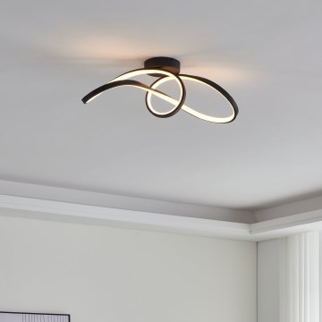 Eglo - Iluminação de teto LED RGBW com regulação LED/22W/230V 2700-6500K preto