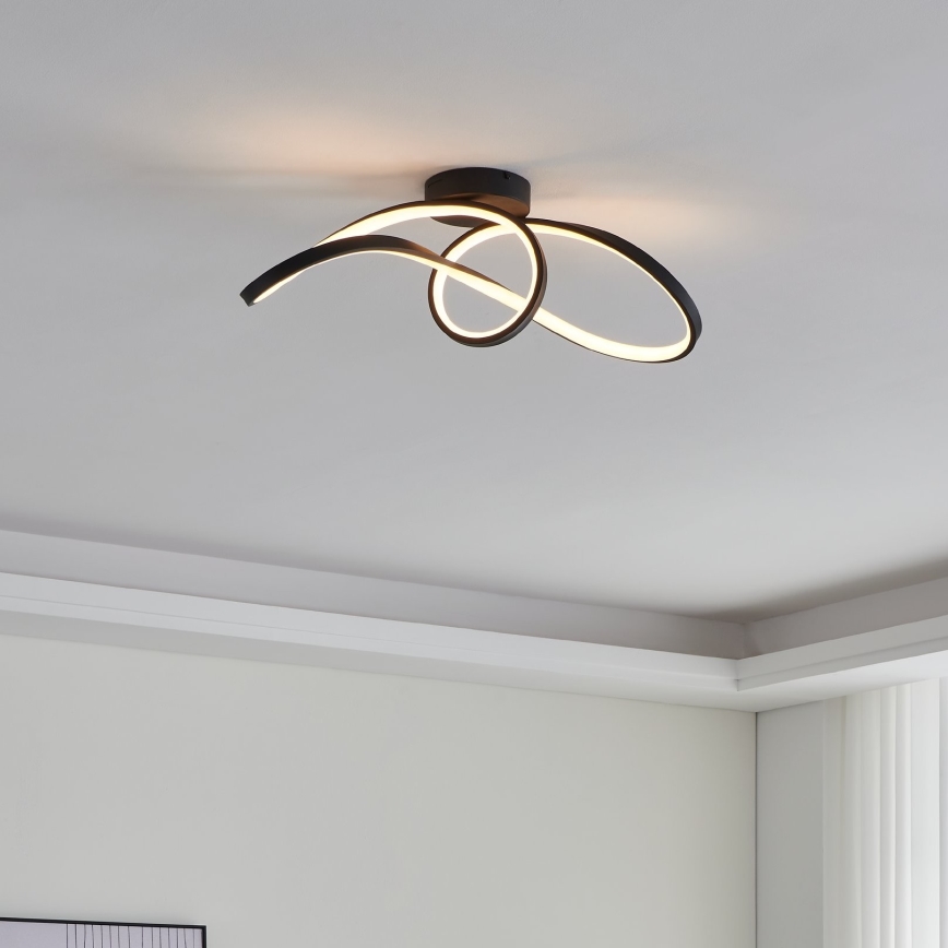 Eglo - Iluminação de teto LED RGBW com regulação LED/22W/230V 2700-6500K preto