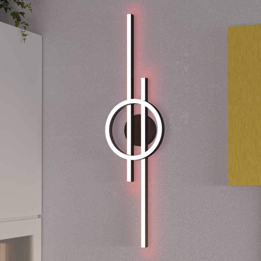 Eglo - Iluminação de teto LED RGBW com regulação LED/23,5W/230V 2700-6500K preto + controlo remoto