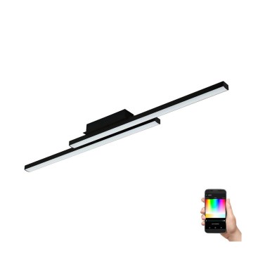 Eglo - Iluminação de teto LED RGBW com regulação LED/32W/230V preta ZigBee