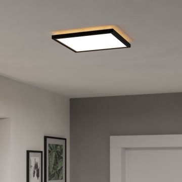 Eglo - Iluminação de teto LED RGBW para casa de banho com regulação LED/13,4W/230V 2700-6500K 29x29 cm IP44 preto