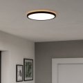 Eglo - Iluminação de teto LED RGBW para casa de banho com regulação LED/13,9W/230V 2700-6500K diâmetro 30 cm IP44 preto ZigBee
