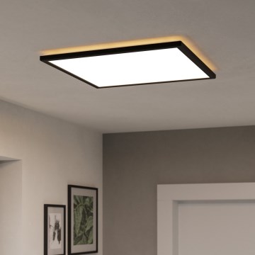 Eglo - Iluminação de teto LED RGBW para casa de banho com regulação LED/17W/230V 2700-6500K 50x50cm IP44 preto ZigBee