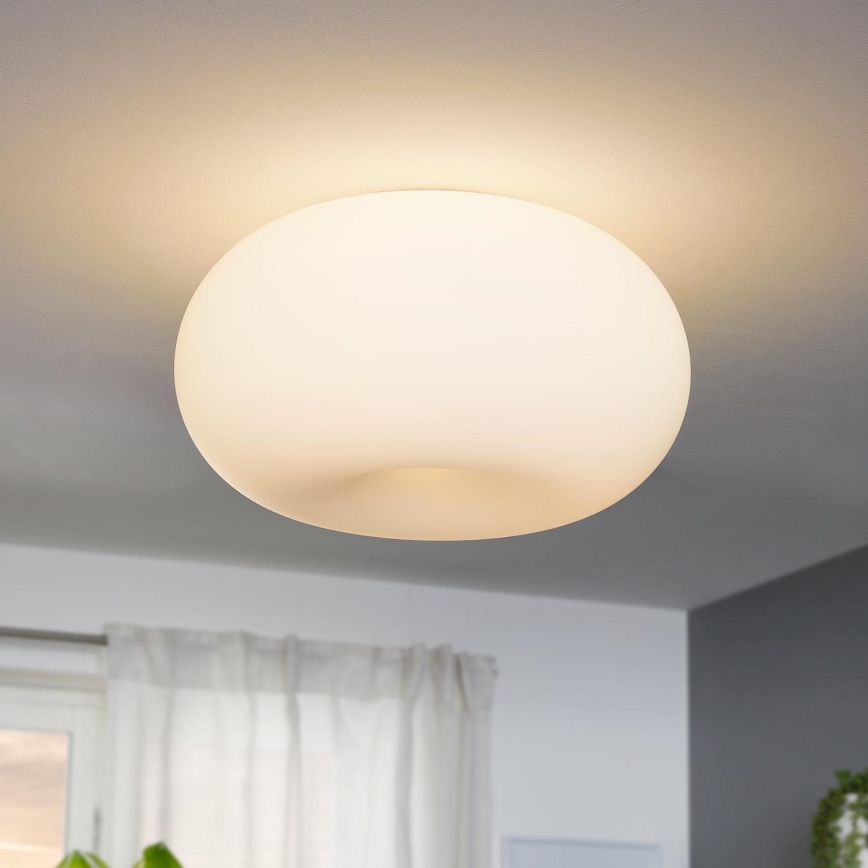 EGLO - Iluminação de teto OPTICA 2xE27/60W/230V vidro opaco diâmetro 35 cm