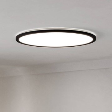 Eglo - Iluminação de teto para casa de banho LED com regulação LED/16,8W/230V 2700-6500K diâmetro 50 cm IP44 preto + comando