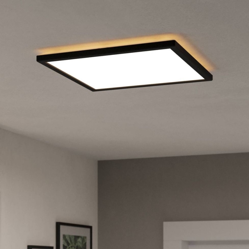 Eglo - Iluminação de teto para casa de banho LED LED/17,6W/230V 2700/4000/6500K 39x39 cm IP44 preto