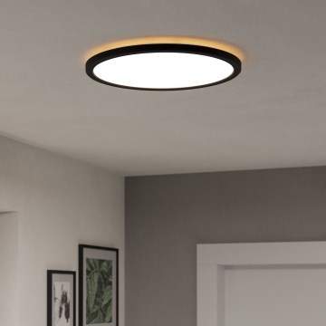 Eglo - Iluminação de teto para casa de banho LED LED/18,5W/230V 2700K/4000K/6500K diâmetro 38,9 cm IP44 preto