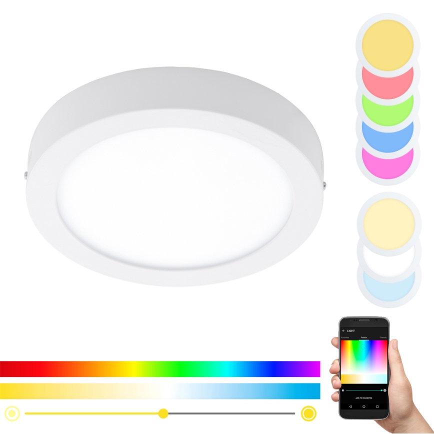 Eglo - Iluminação de teto RGBW com regulação FUEVA-C LED/21W/230V