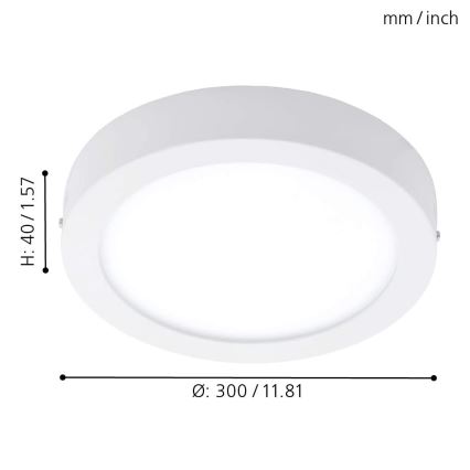 Eglo - Iluminação de teto RGBW com regulação FUEVA-C LED/21W/230V
