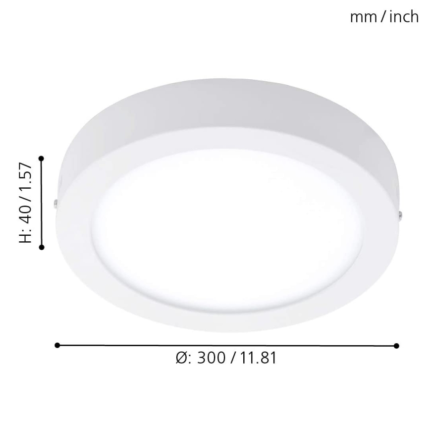 Eglo - Iluminação de teto RGBW com regulação FUEVA-C LED/21W/230V