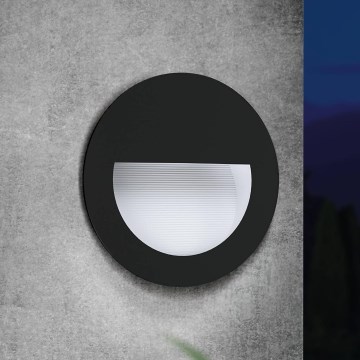 Eglo - Iluminação exterior embutida LED LED/2,5W/230V IP65 preta