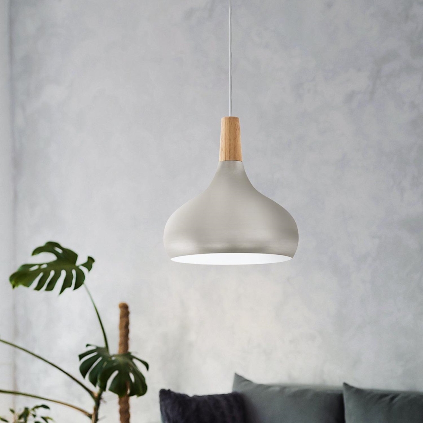 Eglo - Iluminação suspensa 1xE27/60W/230V d. 28 cm prateado
