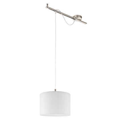 Eglo - LED  Candeeiro suspenso CALCENA 1xE27/60W/230V cromado mate/branco