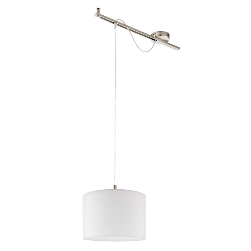 Eglo - LED  Candeeiro suspenso CALCENA 1xE27/60W/230V cromado mate/branco