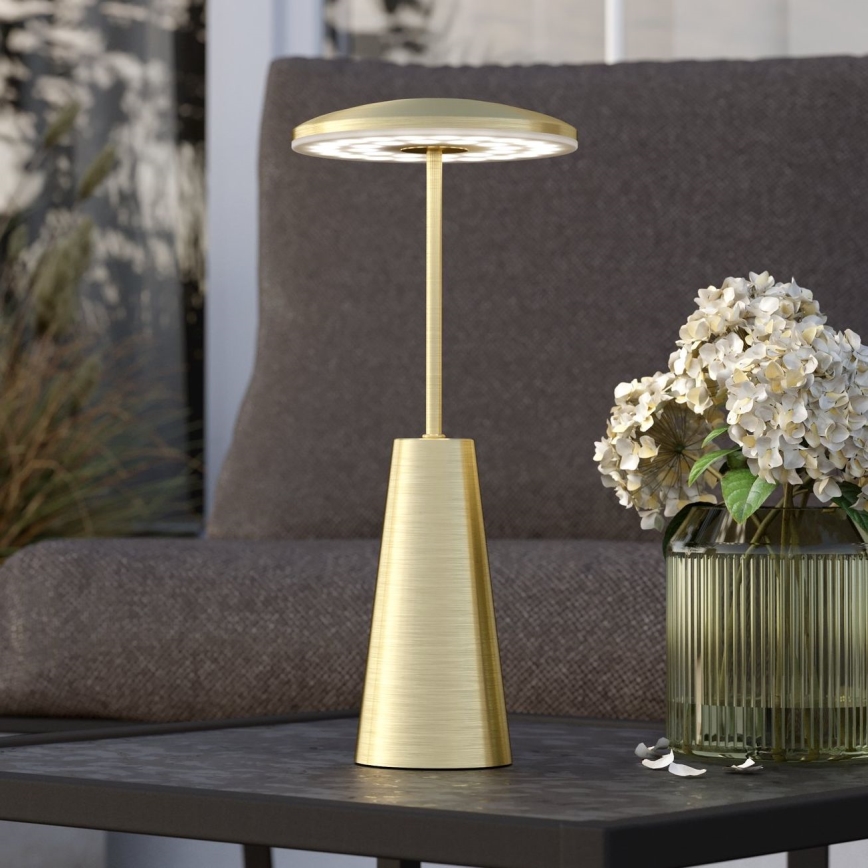 Eglo - LED Regulação táctil exterior candeeiro LED/2,8W/5V 2400K/3000K/4000K 5200 mAh IP54 dourado